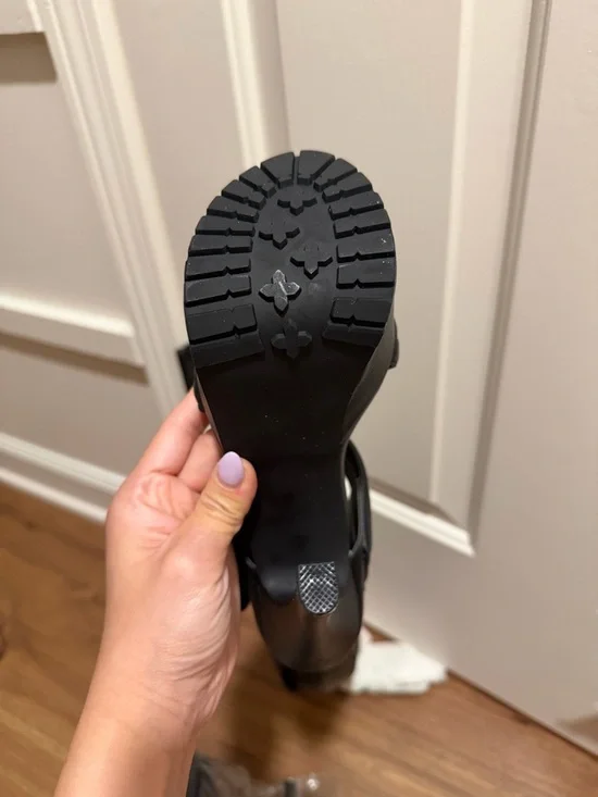 Privileged NEW 6 black platform festival gladiator knee high boots heels booties - Picture 3 of 4